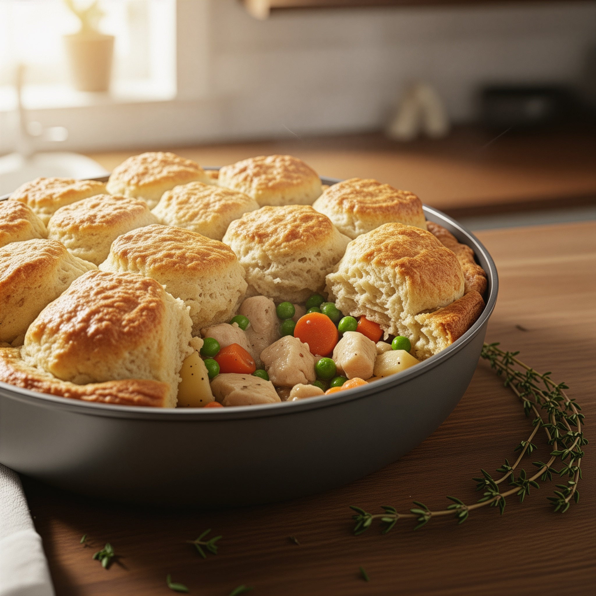 Chicken Pot Pie with Biscuits Recipe