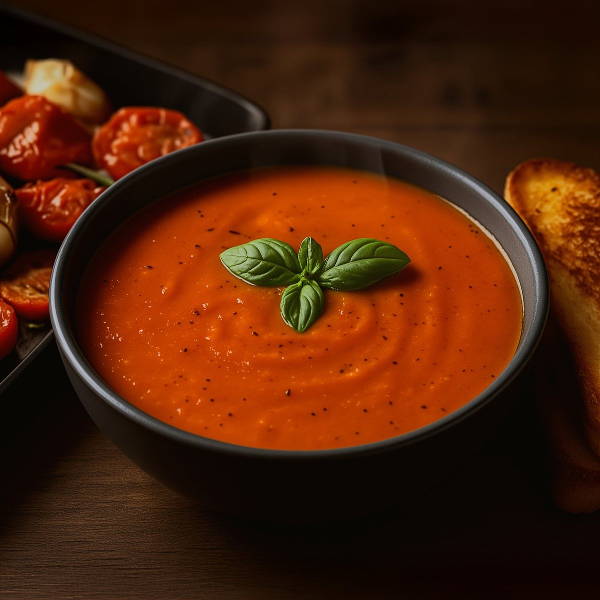Roasted Tomato and Basil Soup Recipe