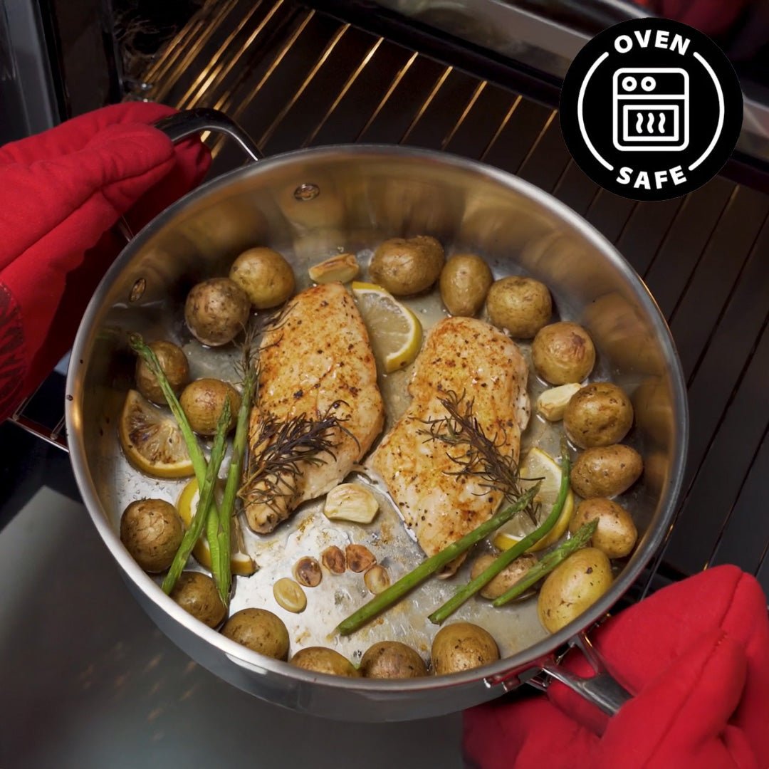 Flavortown Stainless Steel Cookware is Oven Safe