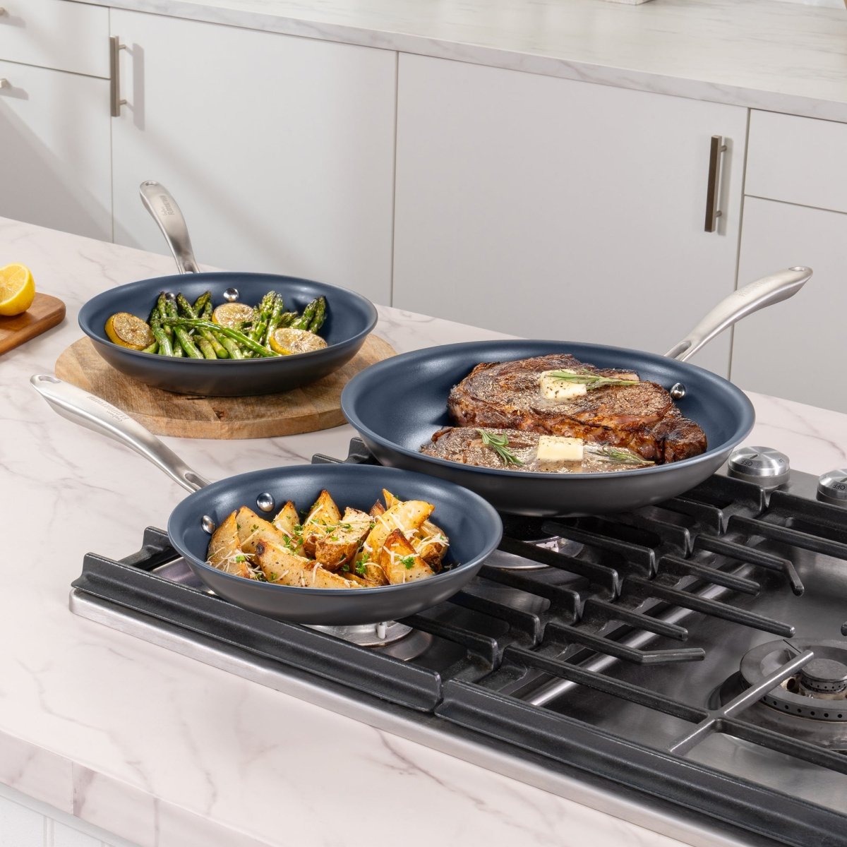 Laser Titanium™ 3 Piece Fry Pan Set