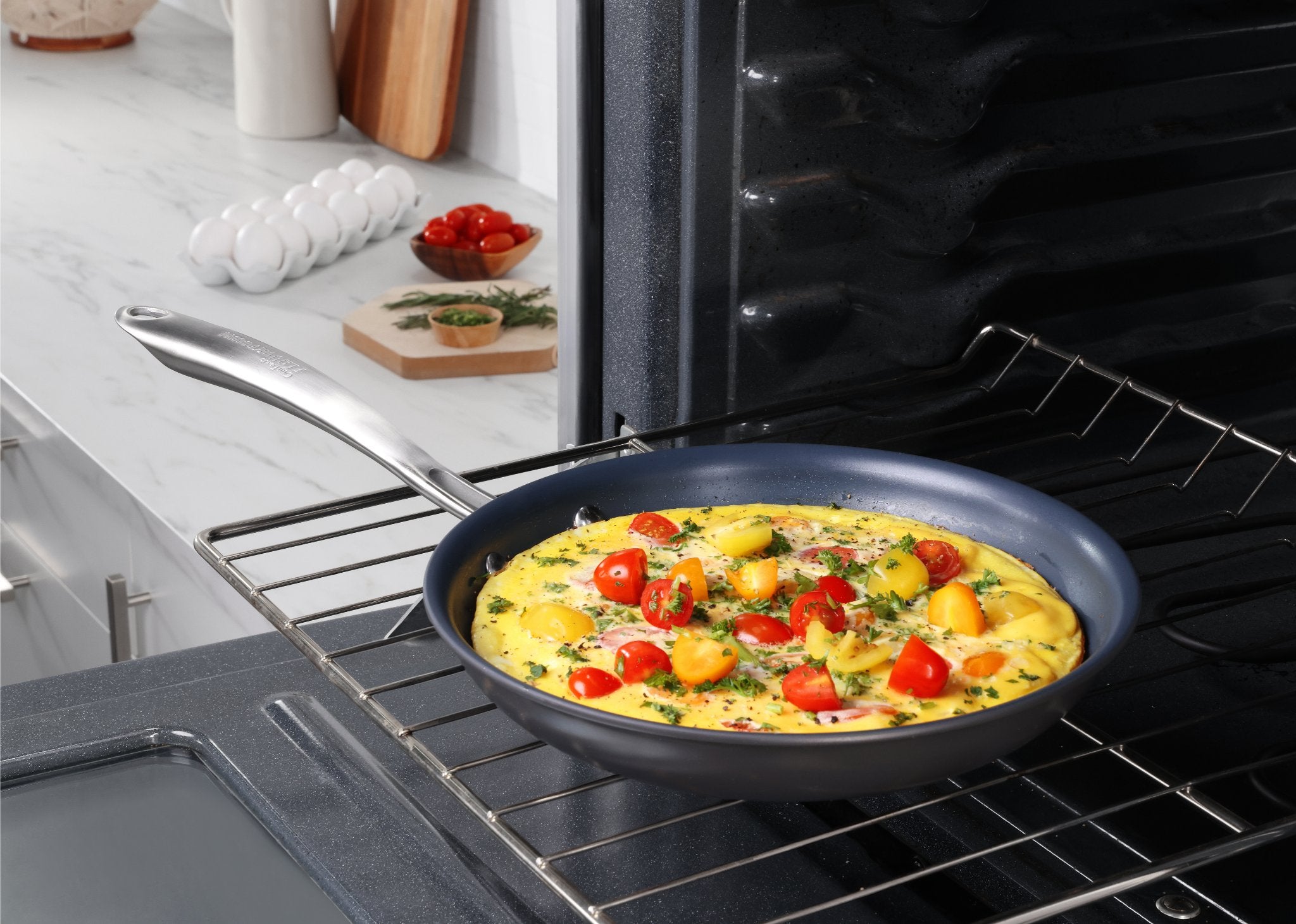 Guy Fieri's Flavortown Laser Titanium 10in Frying Pan with Frittata