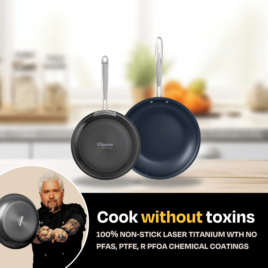 Flavortown 2pcs Fry Pan Set - Cook Without Toxins