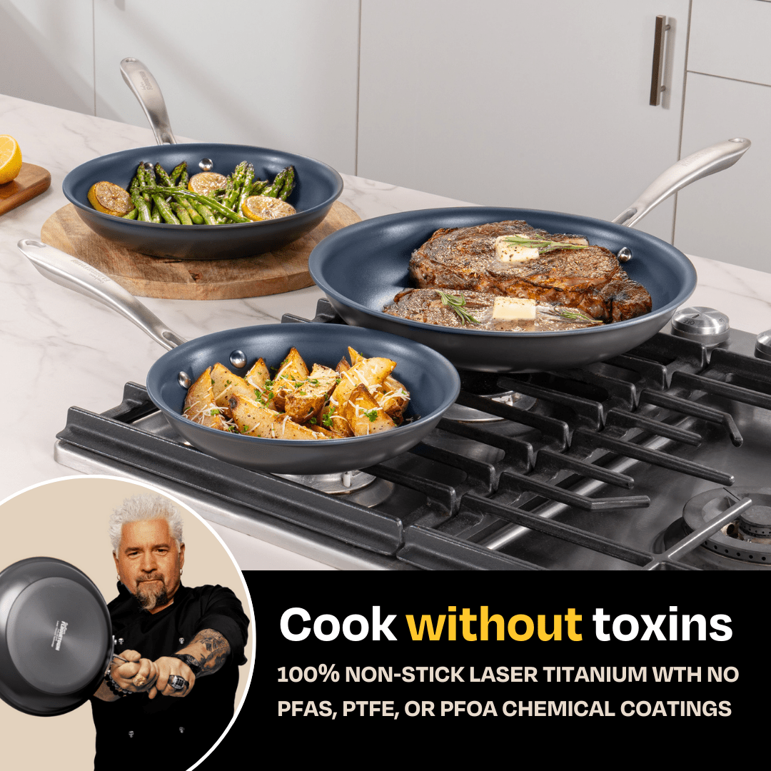 Flavortown 3pcs Frying Pan Set - Cook Without Toxins