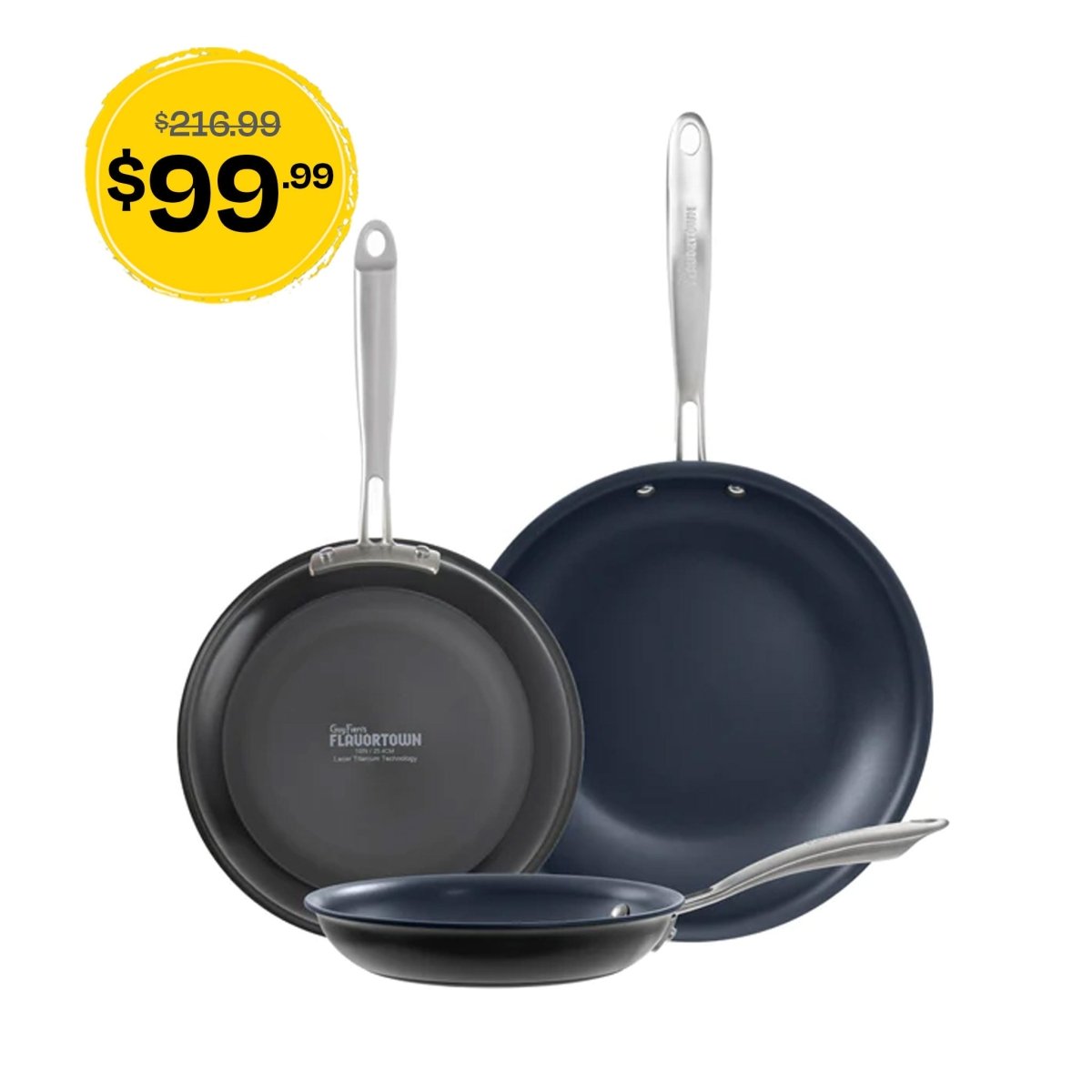 Flavortown 3pcs Frying Pan Set Sale