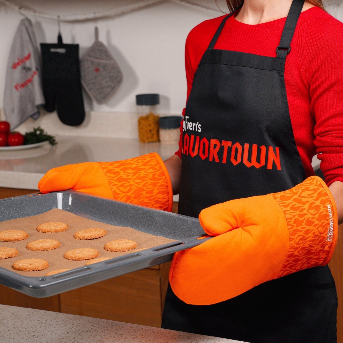 Flame Oven Mitts: 2-Pack