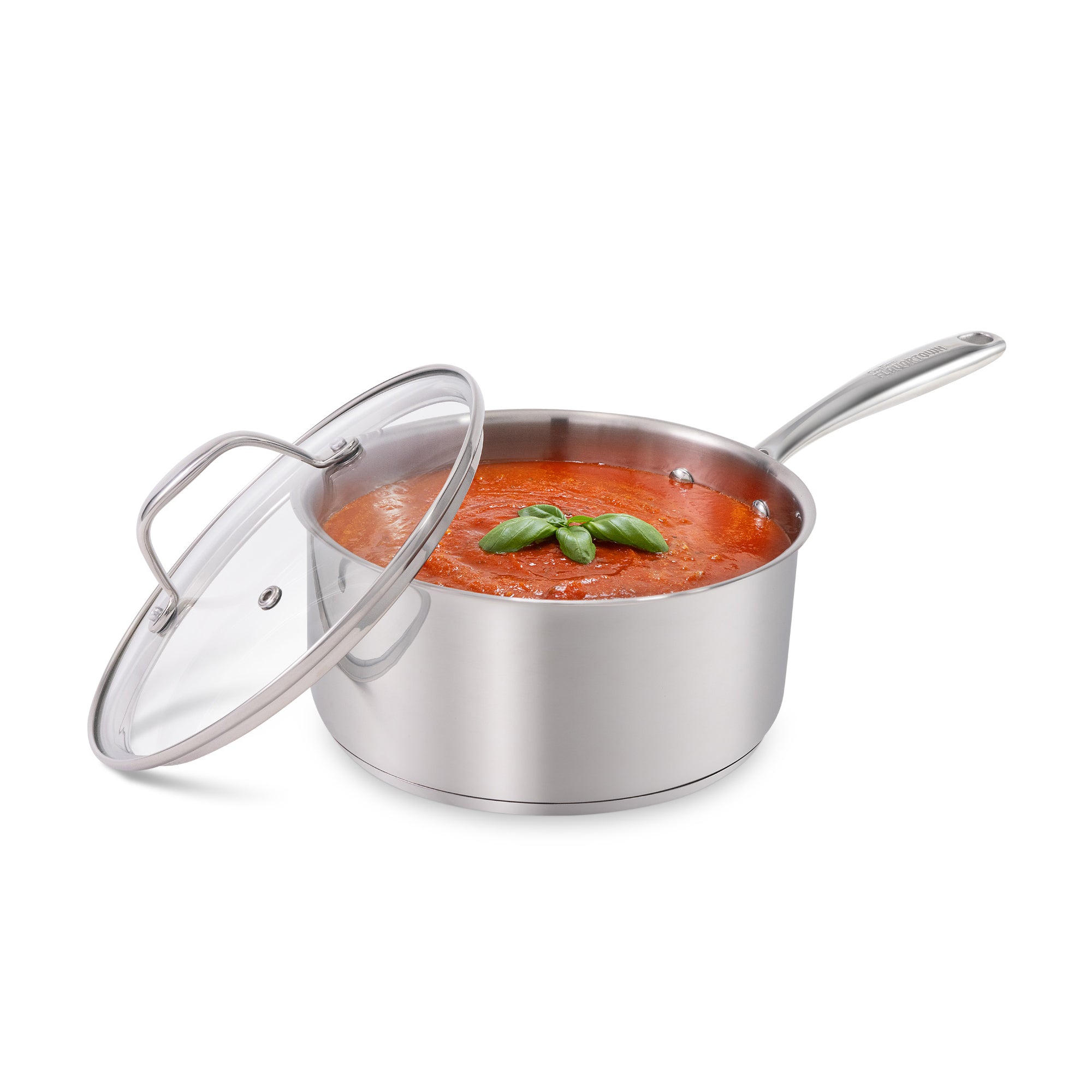 Stainless Steel 3.2qt Saucepan with Glass Lid