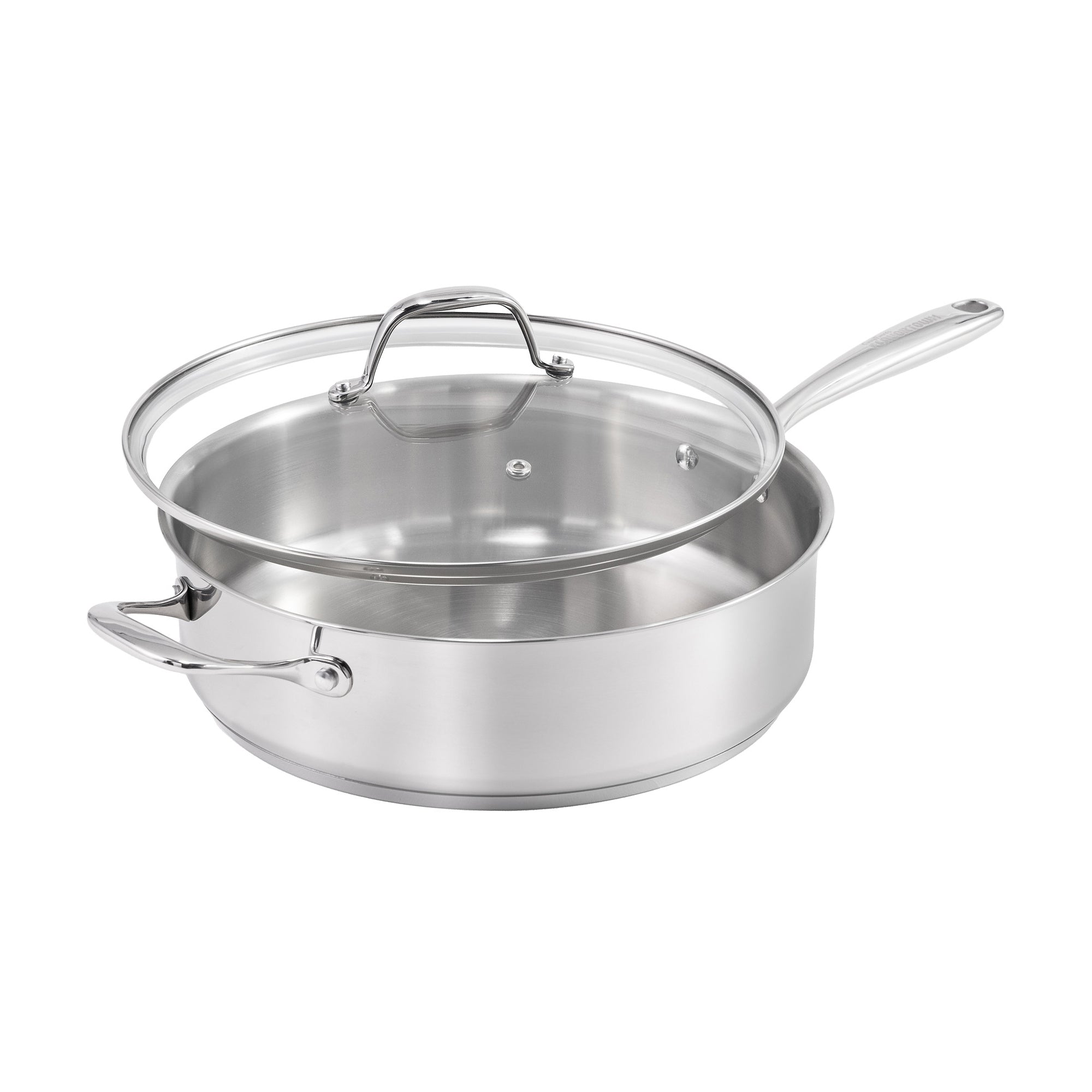 Stainless Steel 5qt Sautepan with Glass Lid