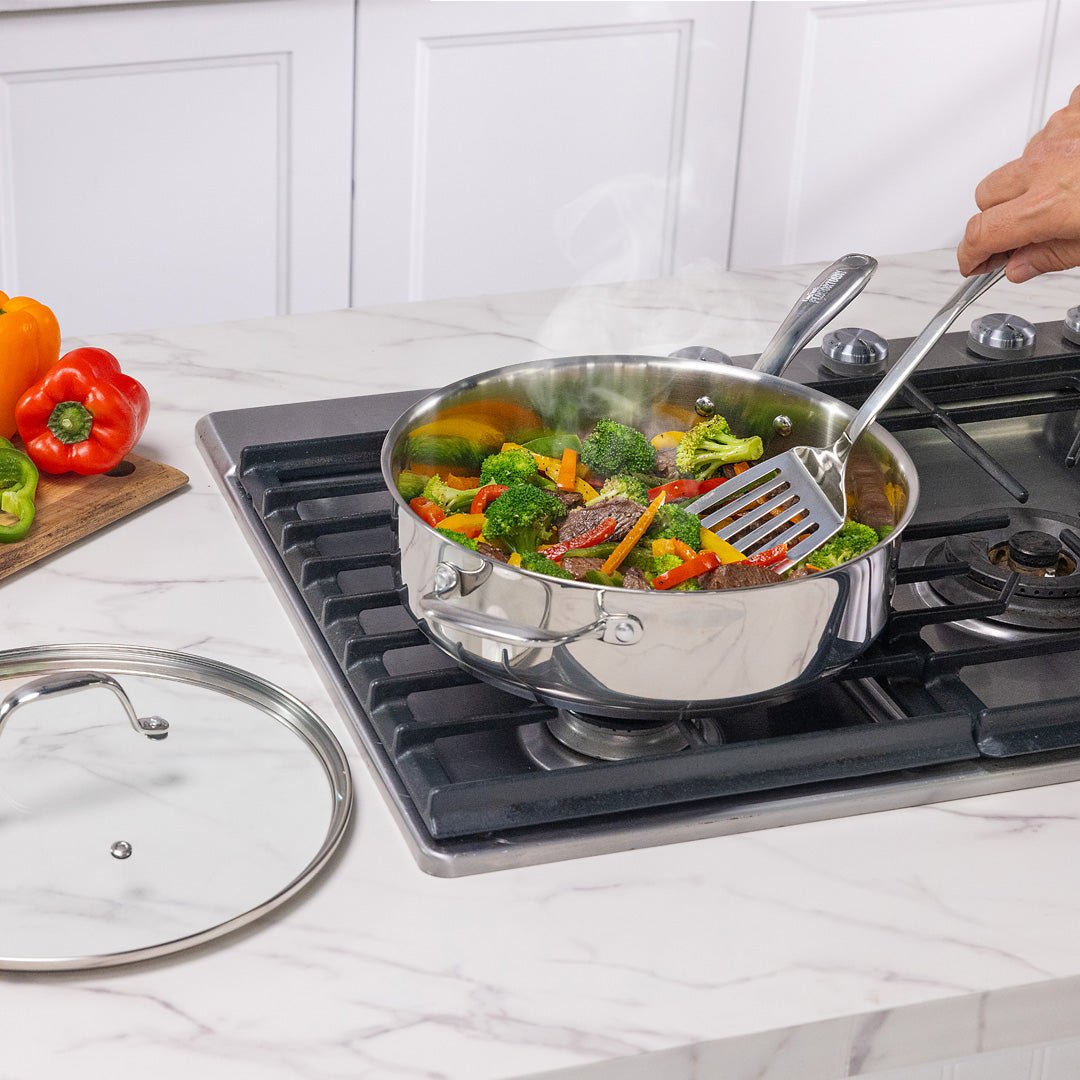 Stainless Steel 5qt Sautepan with Glass Lid