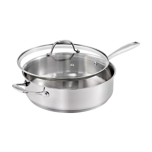 Stainless Steel 5qt Sautepan with Glass Lid